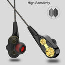 Wired earphone Super Bass Noise Isolation HIFI 3.5mm dual drive stereo In-E