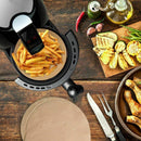 100pcs Unbleached Air Fryer Liners,22.8cm Bamboo Steamer Liners,Silicone oi O3J6