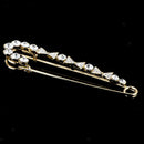 Golden Crystal Rhinestone Bowknot Hat Clothes Scarf Shawl Safety Pin Brooch
