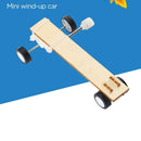 Funny Mini Wood Wind-up Car Assembly DIY Small Production Puzzle Toys