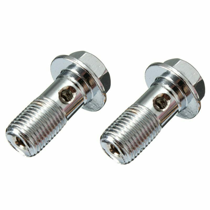 2x Motorcycle Stainless Brake Banjo Bolt M10 x 1.0mm Caliper Master Cylinde