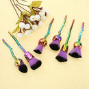 6pcs Rose Shape Makeup Brush Foundation Powder Blush Makeup Cosmetic Tool