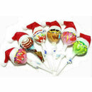 6pcs Christmas Mini Lollipop Lollypop Santa Claus Hat Cap Wrap Xmas Party-Decor