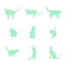 9 Pieces Cat Luminous Wall Stickers Glow in the Dark Ceiling Stickers