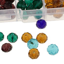150pcs Mixed Colors 10mm Crystal Glass Rondelle Faceted Loose Spacer Beads