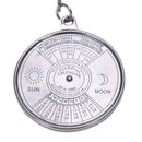 10cm Long 50 Year Calendar Design Keychain Flat Split Ring