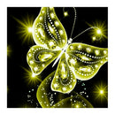 Butterfly Painting 5D Diamond Mosaic Embroidery DIY Cross Stitch Kit(Yellow