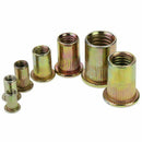 150PCS Plated Carbon Steel Rivet Nut M3 M4 M5 M6 M8 M10 M12 Flat Head Threa