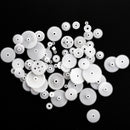 Different Styles White Plastic Gear Set 58 Pcs for RC Toys L6S7