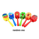 Solid Wooden Cartoon Long Handle Castanet Clapper Children Percussion Toys