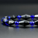 Concentric black stone sapphire magnetic bracelet- OZ