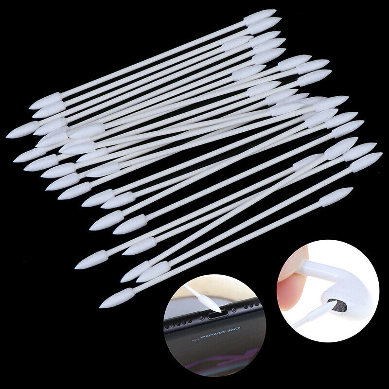 50Pcs Ear Earphone Earbuds Tips Headset Cotton Disposable Stick Cleaning ToolJ3C