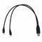 USB 2.0 Male To Male Dual Micro USB Splitter Y Charging Data Cable FT