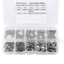 160 pcs M2 M2.5 M3 M4 M5 304 Stainless Steel Pan Head Screws Nuts Assortmen I8L9