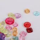 100pcs Assorted Colors Acrylic Buttons Sewing Scrapbooking DIY Craft Buttons