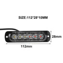 White/Red Light 6LED Car Vehicle Warning Flash Strobe Flashing Light Lamp 18W 1p