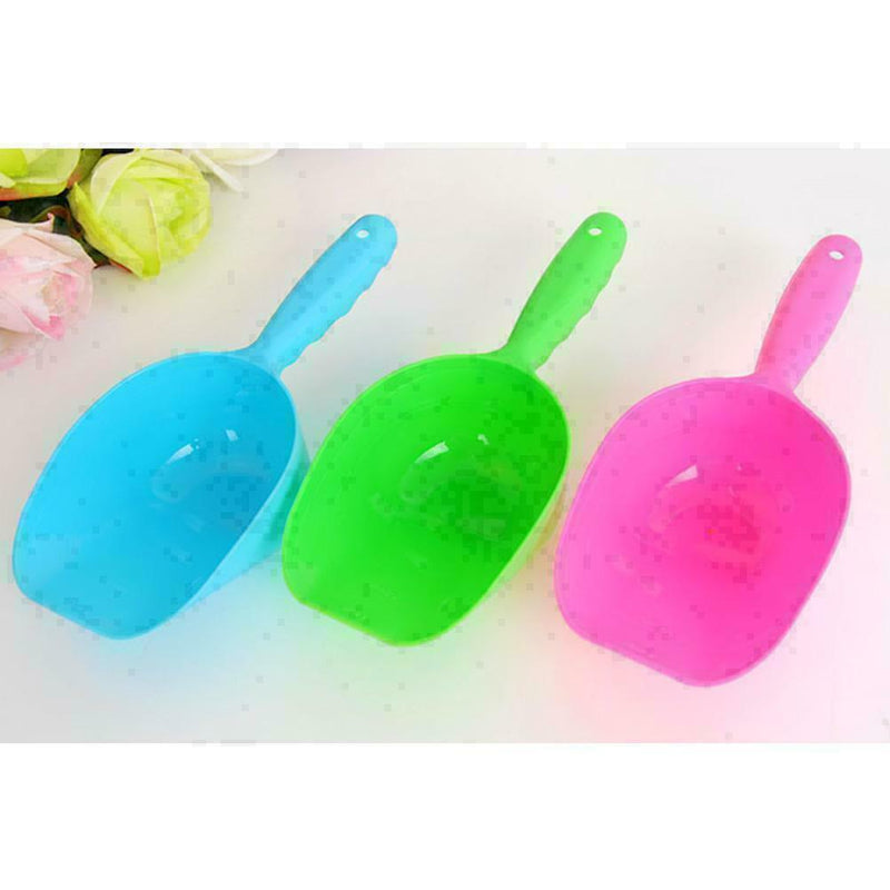 Plastic Pet Dog Food Shovel Feeder Puppy Cat Scoop Garden Tool Random Sent E1M1