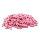 100 Mini wooden pegs (Pink)