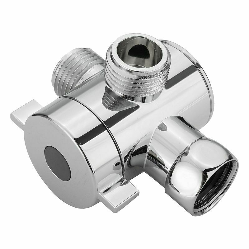 1/2 inch 3 Way T-adapter Toilet Bidet Bath Shower Head Arm Mounted Divertee V2X9