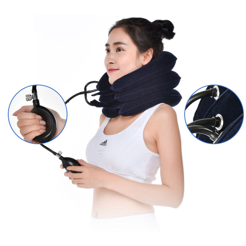 Inflatable Travel Pillow Air Cushion Neck Rest U Shaped Compact Plane Flight