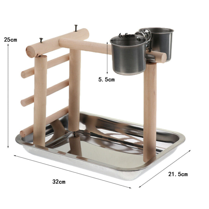 1xParakeet Conure Cockatiel Small Birds Perch And Bird Bath Box For Birds