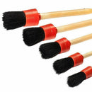 5 x Specialist Soft Natural Hog Hair Detailing Brushes for Car Cleaning Ven