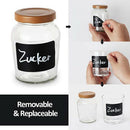 300Pcs Chalkboard Stickers Label Reusable DIY Writable Stickers for Kitchen I7J5