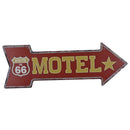 Metal Tin Sign US Route 66 MOTEL Shop Garage Retro Wall Poster Pub Cafe ART