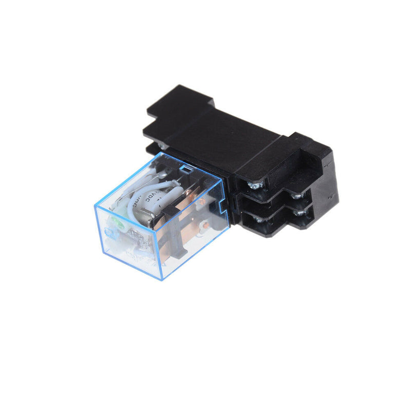 12V DC Coil Power Relay LY2NJ DPDT 8 Pin HH62P JQX-13F With Socket Base .AU