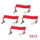 4Pc Boat Outboard Engine Motor Kill Stop Switch Safety Tether for Yama ZXF