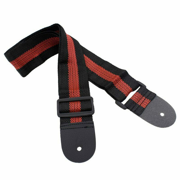 Adjustable Guitar Straps Nylon Acoustic Guitar Strap With PU Leather Tips G