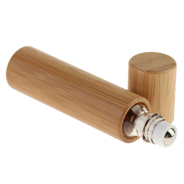 10ml Bamboo Refillable Empty Essential Oil Perfume Makeup Cosmetic Bottles 9 cm