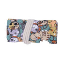 Canvas Pencil Wrap,Travel Drawing Cute Cat Pencil Roll Organizer For Artist G9N6