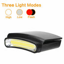 Clip-On COB LED Head Torch Cap Hat Light Headlamp Fishing Camping AAA Batteries