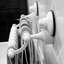 18.5 Inch Double Bars Suction Cup Towel Rail Holder Storage Racks Wall Moun