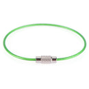 5X Stainless Steel Wire Keychain Cable Key Ring Chains Outdoor Hiking Elegant Z