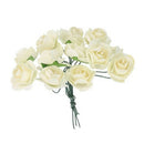 144Pcs/Pack Mini Artificial Paper Rose Buds Flowers Diy For Wedding U8Q5