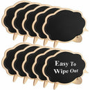 Mini Thicker Black Chalkboards Signs Easy to Wipe Out,10 PCS Wood Small MessC8R3