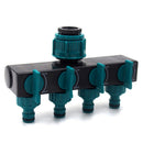 4 Way Garden Water Tap Splitter Adaptor Quick Thread Hose Pipe Connector A YDM