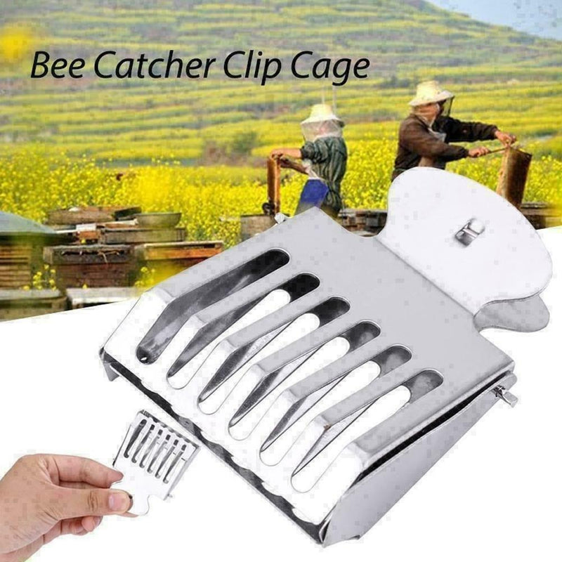 Bee Cage Prisoner Stainless Steel Queen Beekeeping Tools Equipment Accessor I3F0