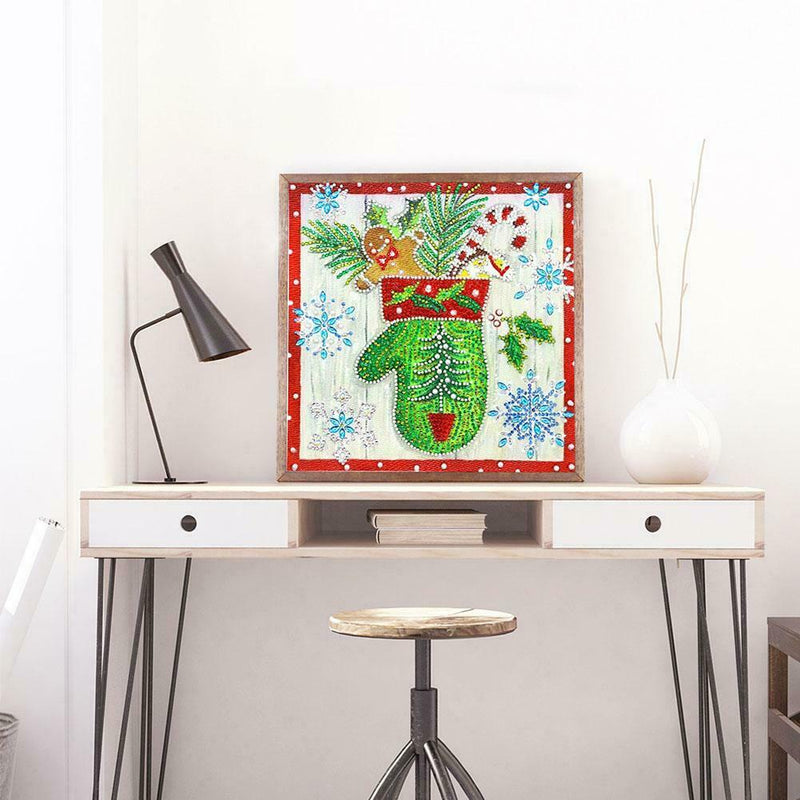 5D DIY Special Shaped Diamond Painting Gloves Cross Stitch Craft Kit Decor