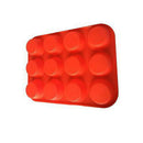12 Cup Silicone Muffin Cupcake Baking Pan Non Stick Dishwasher Microwave3C