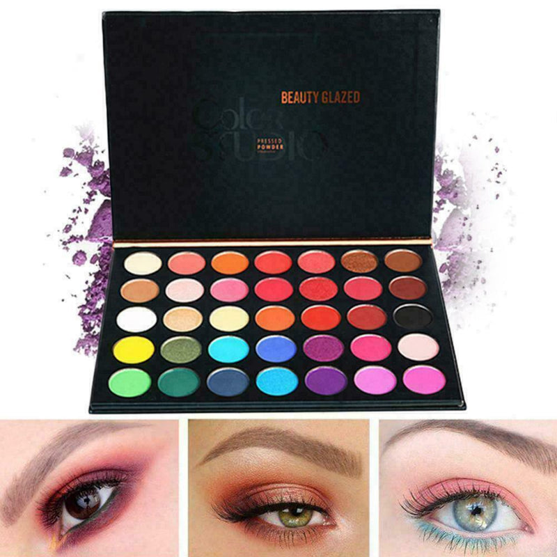 35Color Shades Studio Makeup Eyeshadow Palette  Highlighter Cosmetic