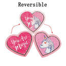Heart Reversible Sequin Sew On Patches for DIY Clothes Patch Applique JR