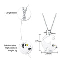 1 Pair Stainless Steel Yin Yang Cat Puzzle Piece Matching Couple Pendant
