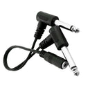 3.5mm 1/8" Stereo Female To Dual 6.35mm 1/4" TS Mono