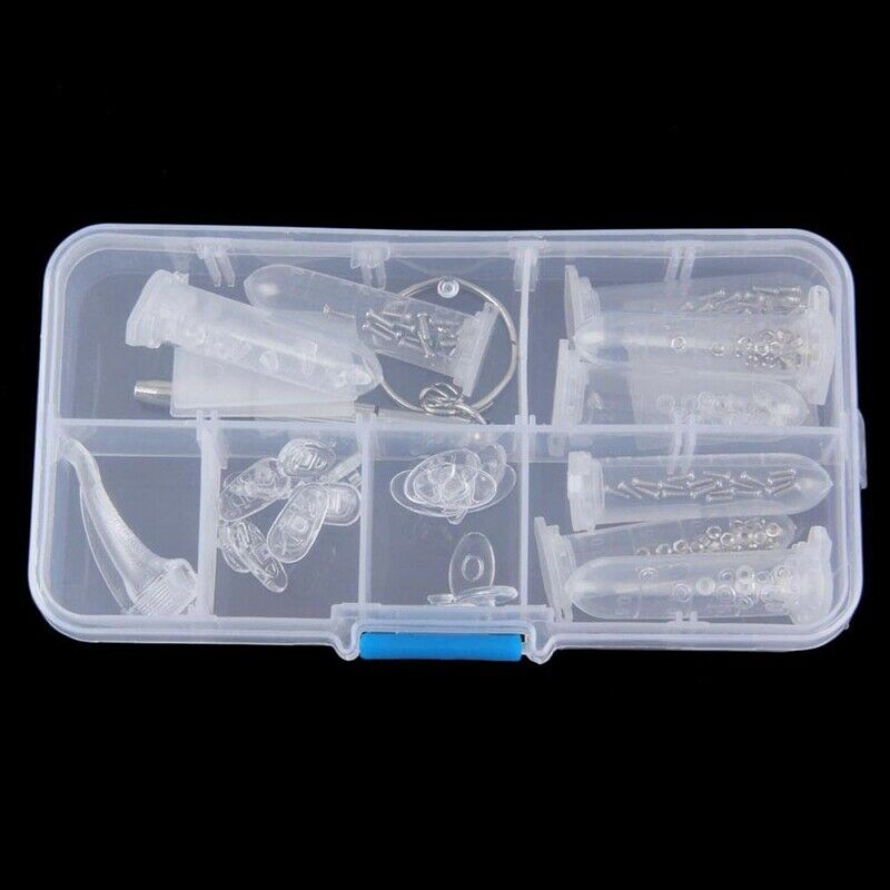 Glasses Optical Repair Tool Assortment Kit Screw Nut Nose Pad Set Durable E V5N9