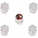 5 Quality Chrome Valve Dust Caps Car / Bike Tube - Tyre