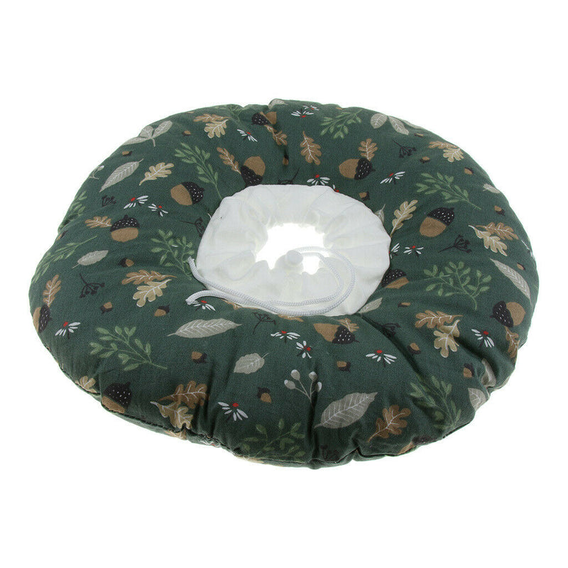 Green Forest Print Dog Cute Comfy Cone for Dogs and Cats Soft Fabric E-Collar