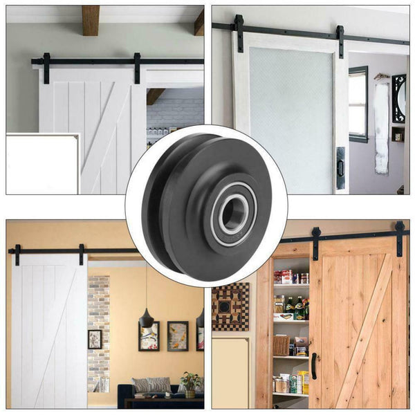 4pcs Sliding Barn Door Wheel Closet Hardware Roller Cabinet Window Pulley